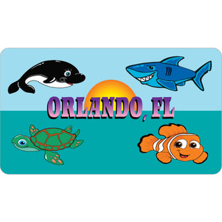 OK4 Orlando  FL 4 Up Sea Creatures (00142) Sticker
