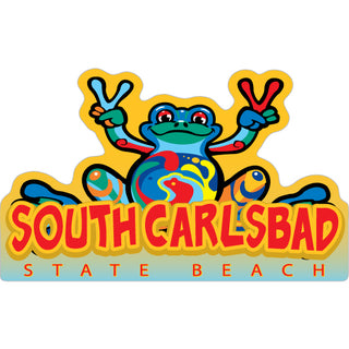 South Carlsbad State Beach Peace Frog Sticker