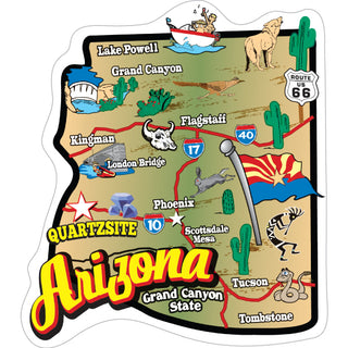 Quartzsite AZ Arizona Map Sticker