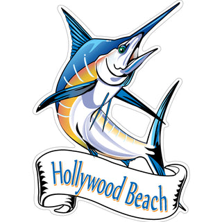 OK3 Hollywood Beach FL Marlin Sticker