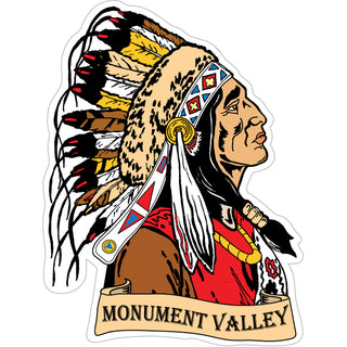 Monument Valley AZ Native American Chief Side View Sticker