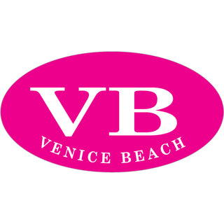 Venice Beach   VB Hot Pink Euro Oval Sticker