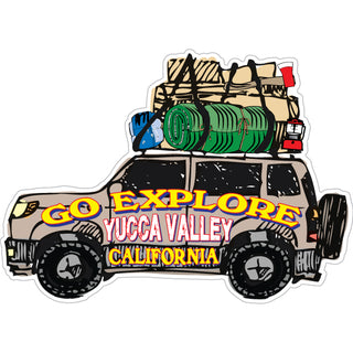 Yucca Valley  California   Go Explore Jeep Sticker