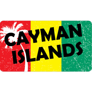 Cayman Islands Rasta color Sticker