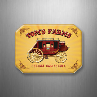 Toms Farms   Red Stagecoach 3D Magnet