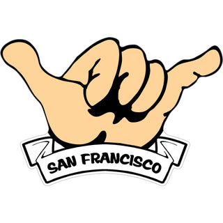 San Francisco Hang Loose Sticker