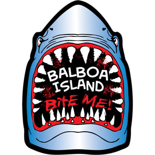 Balboa Island   Bite Me Shark Sticker