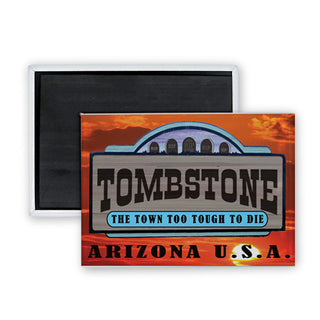 Tombstone Arizona USA Sign Rectangle Badge Magnet