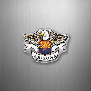 Arizona   Eagle Holding Arizona Flag Shield 3D Magnet