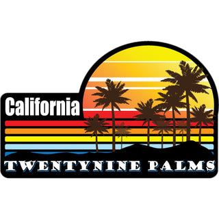 Twentynine Palms  California   Colorful Palm Sunset Sticker