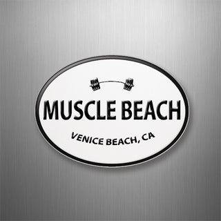 Venice Beach  CA   Muscle Beach Euro Oval 3D Magnet