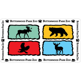 Buttonwood Park Zoo Mountain Animal Silhouettes Sticker