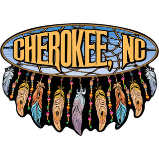Cherokee  NC   Wide Dreamcatcher Sticker