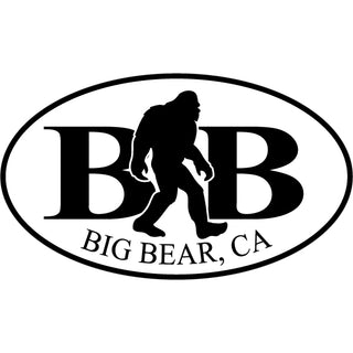 Big Bear  CA   Bigfoot Euro Oval Sticker