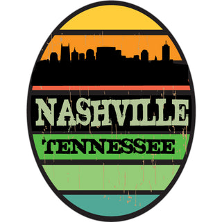 Nashville Wide Oval Stripes mini Sticker