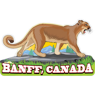 Banff Canada Cougar Sticker
