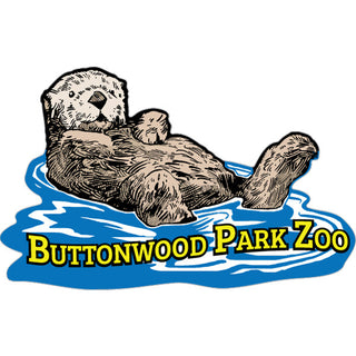 Buttonwood Park Zoo Otter Floating on Back Sticker