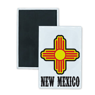 New Mexico   Red & Yellow Zia Rectangle Badge Magnet