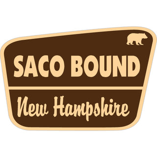 SACO BOUND BROWN SIGN Sticker