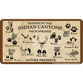 Indian Canyons Palm Springs   Animal Tracks Sticker