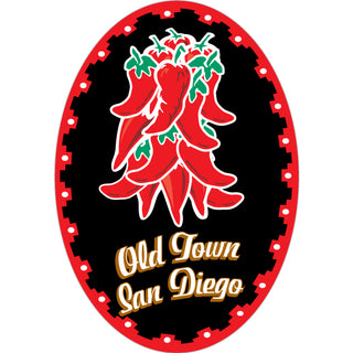 Old Town San Diego   Chili Peppers Bunch Sticker