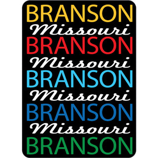 OK4 Branson MO Multi Color Vertical Repeat Sticker