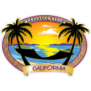 Manhattan Beach  California   Destination Relaxation Sticker