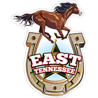 East Tennessee   Horseshoe Horse Sticker