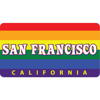 San Francisco  CA   Rainbow Flag Sticker