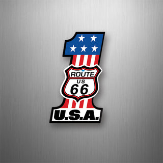 Route 66 Flag Number 1 USA Vertical Flexible Magnet