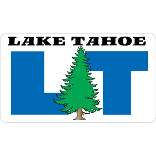 Lake Tahoe   Fat Letters with Tree Sticker