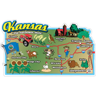 Kansas Map mini Sticker