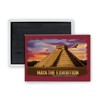 Red Maya the Exhibition Rectangle Badge Magnet