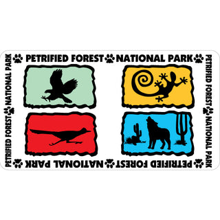Petrified Forest National Park   DESERT ANIMALS SILHOUETTES Sticker