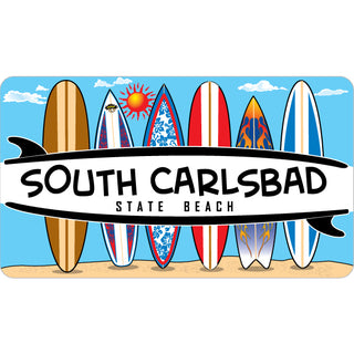 South Carlsbad State Beach  CA 6 Standing Surfboards Sticker