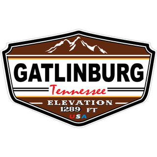 Gatlinburg Brown Shield Sticker