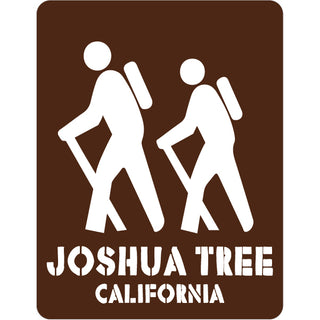 Joshua Tree  CA   Brown Hiking Sign Sticker