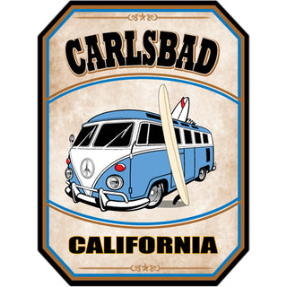 Carlsbad Bus California Gold vertical Sticker