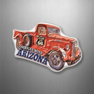 Arizona Route 66 Old Red Truck 3D Magnet