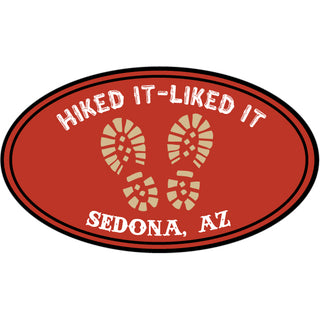 Sedona  AZ   Red Dirt Hiked It Liked It Oval Sticker