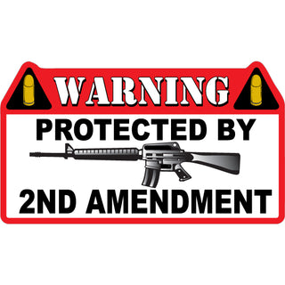 Novelty   Warning 2nd Amendment Sticker