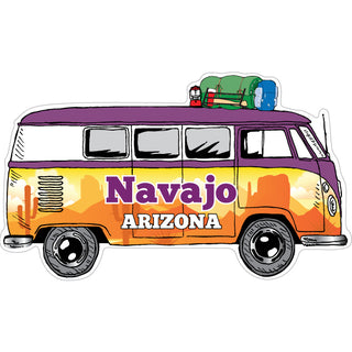 Navajo  Arizona Bus Side View w Desert Scene Sticker