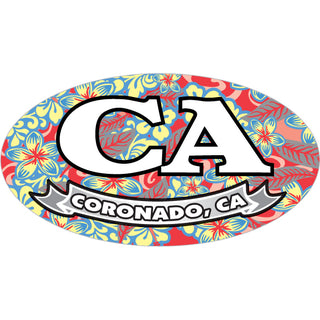 OK4 Coronado CA Floral Euro mini (28172) Sticker