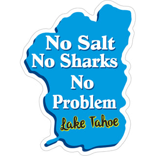 Lake Tahoe   Lake Shape No Salt Sticker