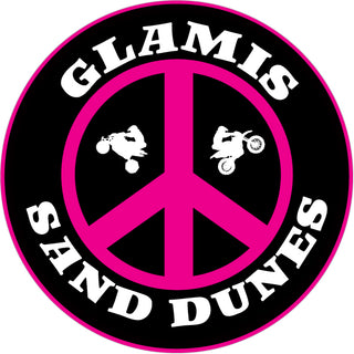 Glamis   Black & Pink Peace Sticker