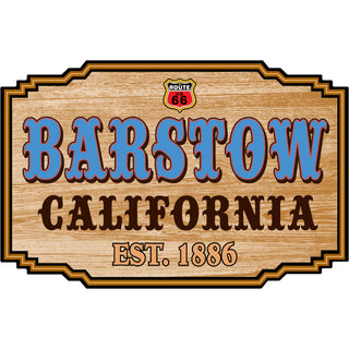 Barstow  CA   Wood Icon Sign Sticker