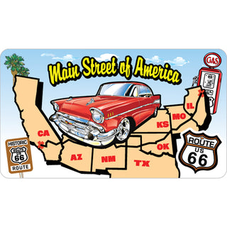 Route 66   Route 66 States Map Sticker