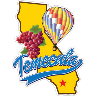 OK4 Temecula California Shape Balloon Sticker