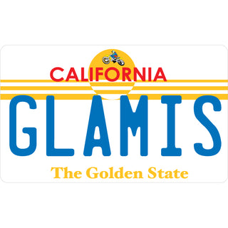 OK4 Glamis California License Plate (00604) Sticker