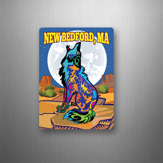 New Bedford MA Colorful Howling Coyote flexible magnet Flexible Magnet